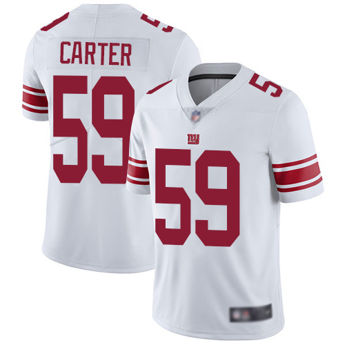 Men New York Giants #59 Lorenzo Carter White Vapor Untouchable Limited Player Football NFL Jersey